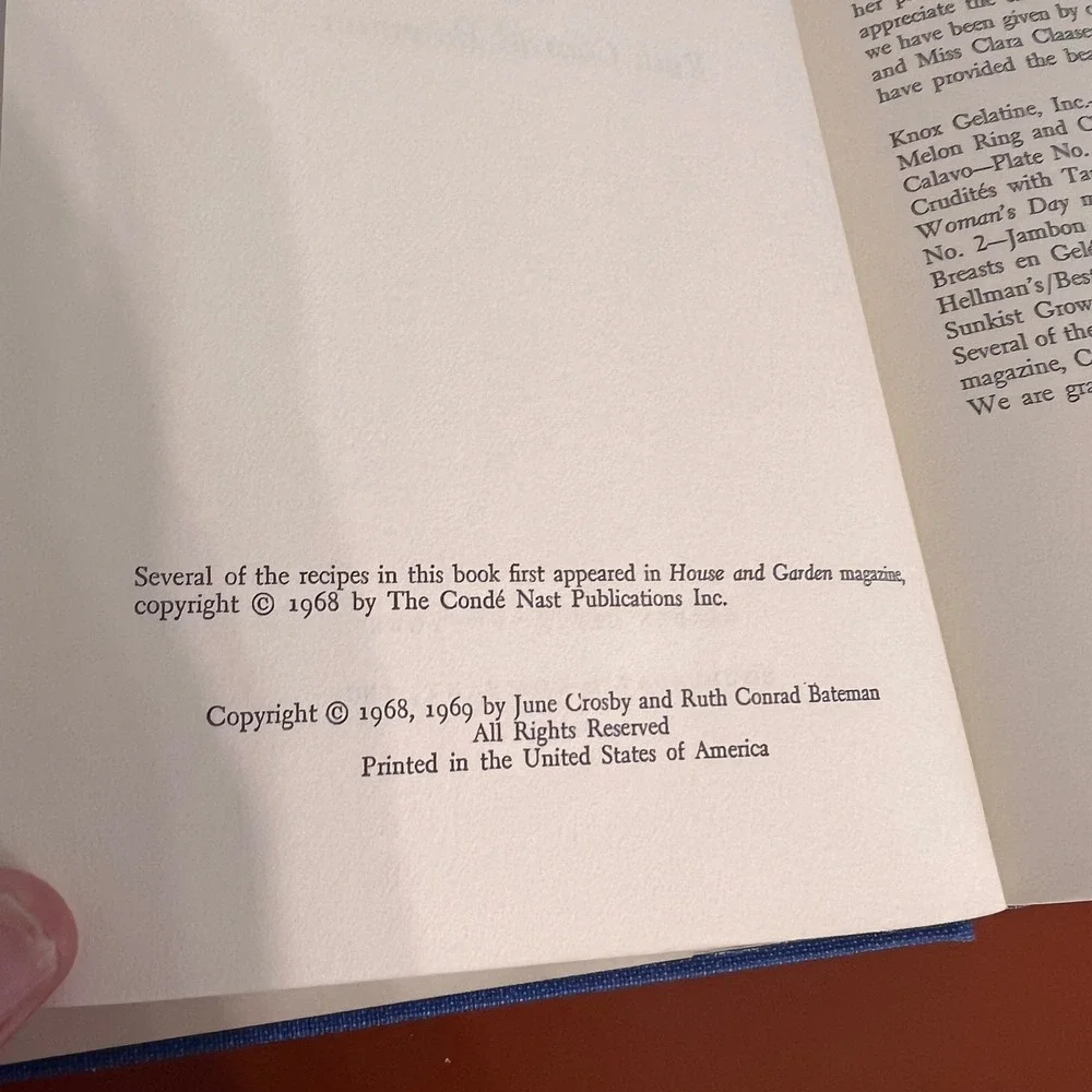Serve It Cold! Cookbook June Crosby Ruth Conrad Bateman 1969 Book Club Edition